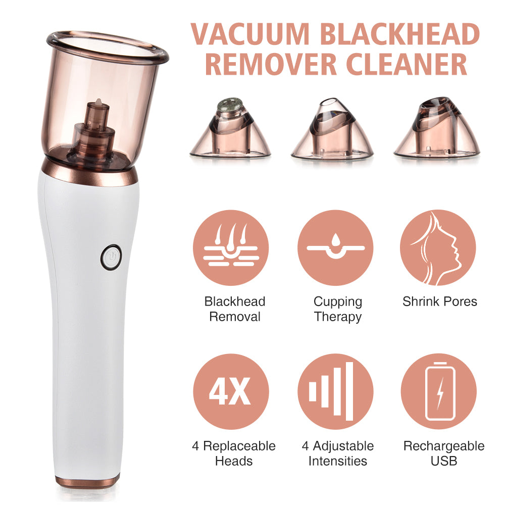 4-in-1 Body Gua Sha Cupping & Blackhead Remover Machine – Facial Pore Deep Cleansing