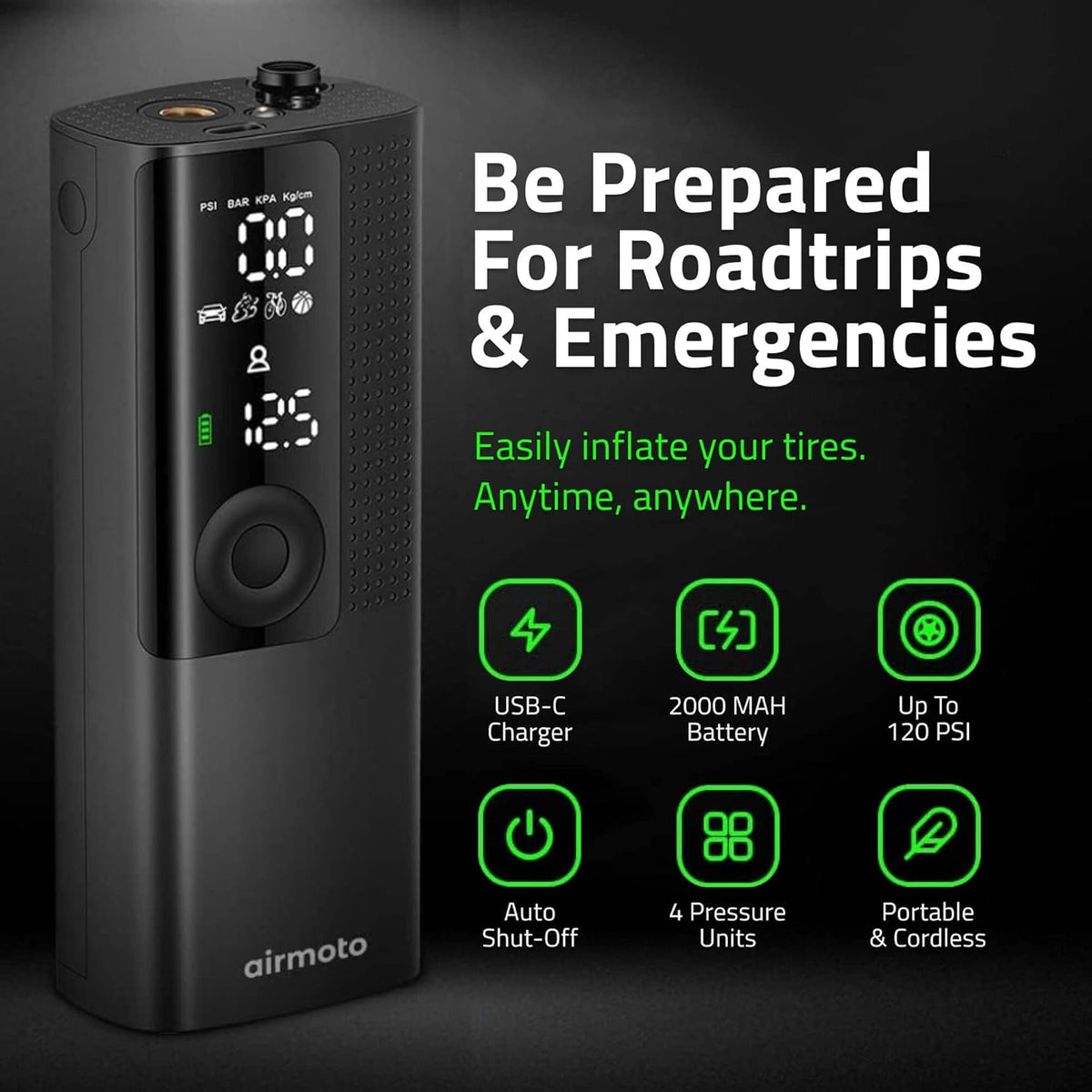 Lenovo - Portable Car Air Compressor