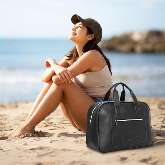 Leatherette Duffel Bag-Nautica