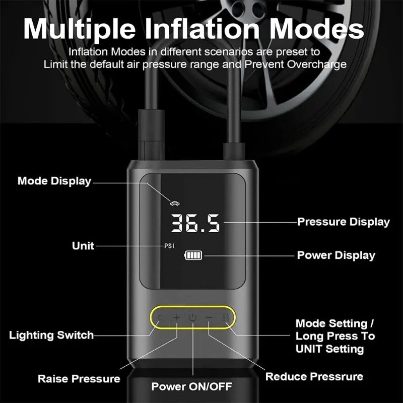 Portable Digital Air Compressor Tire Inflator