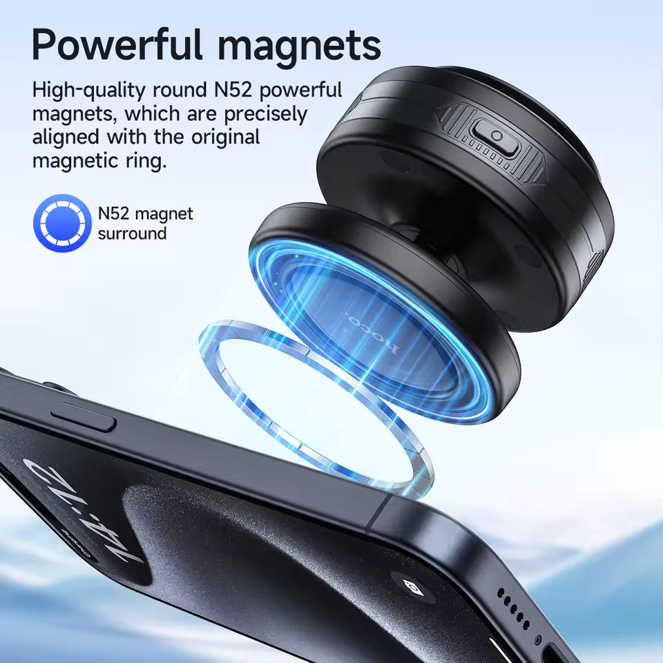 Hoco Dragon Electric Suction-Cup Magnetic Phone Holder, Universal Car & Desk Mount