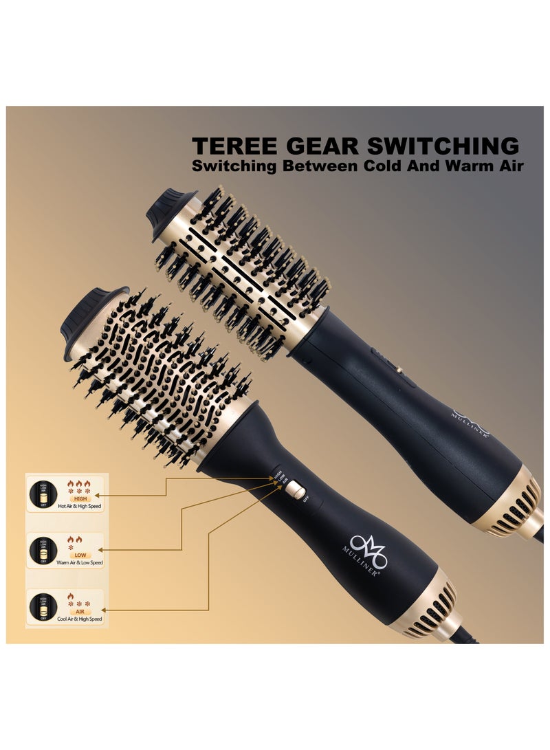 MULLINER Keratin Hot Air Brush – 2-in-1 Hair Dryer & Volumizing Styler