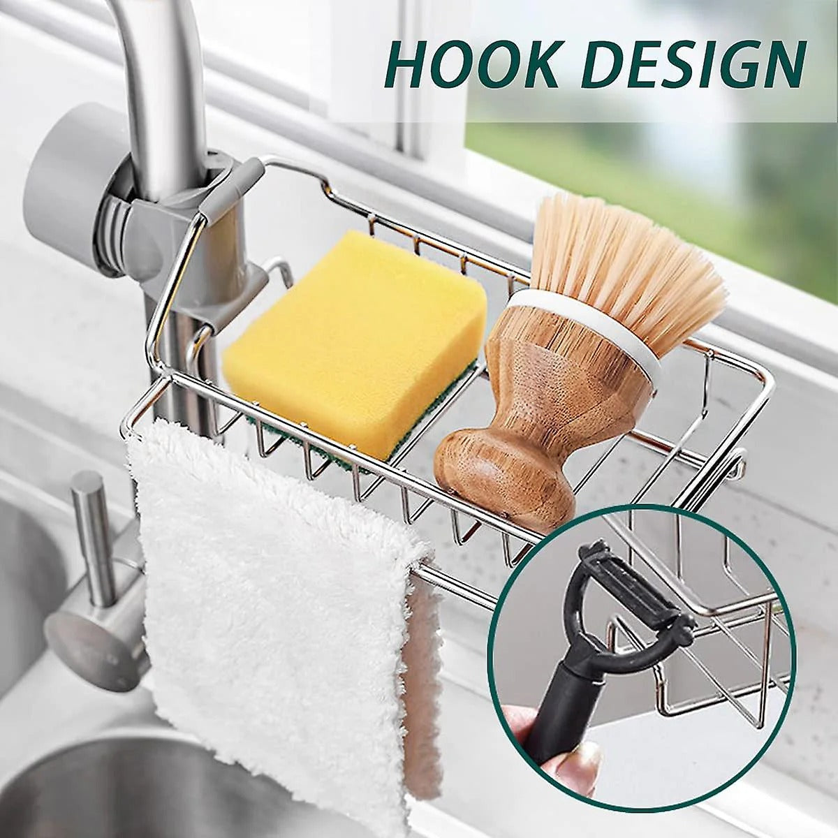 Stainless Steel Faucet Shelf
